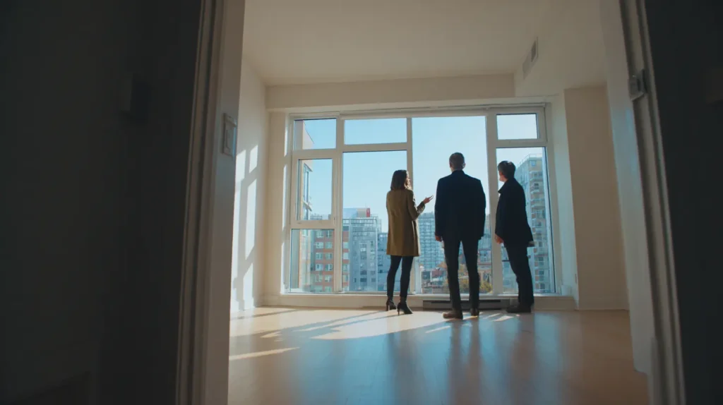 visite par une agence immobilière pour vendre un appartement