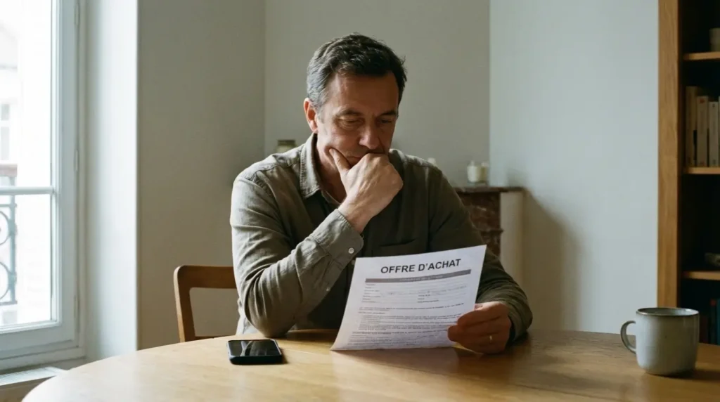 Lecture d'une offre d'achat par un vendeur