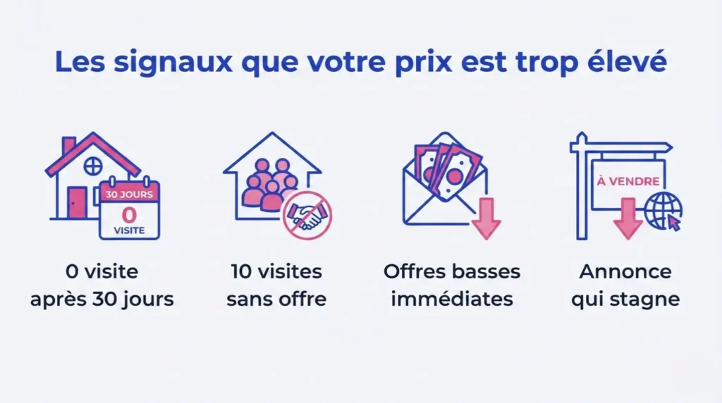 Signaux d'un prix de vente trop élevé