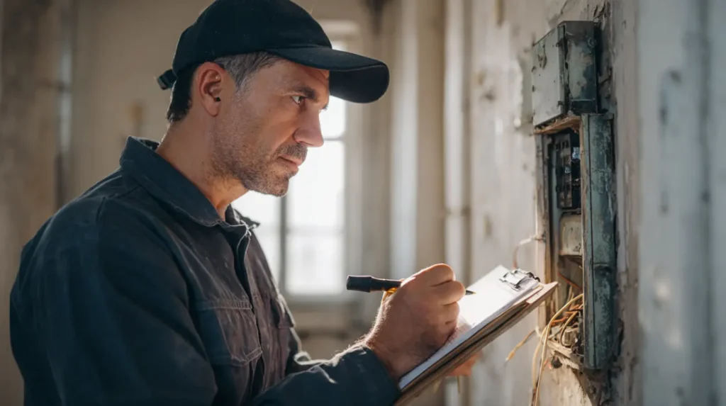 élaboration d'un devis par un électricien