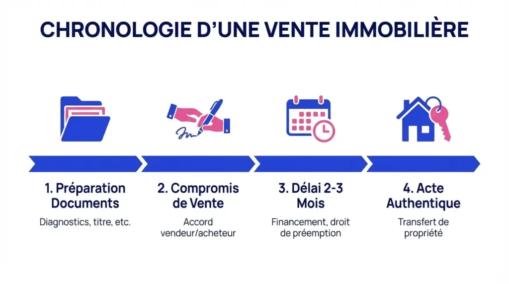 Chronologie d'une vente immobilière