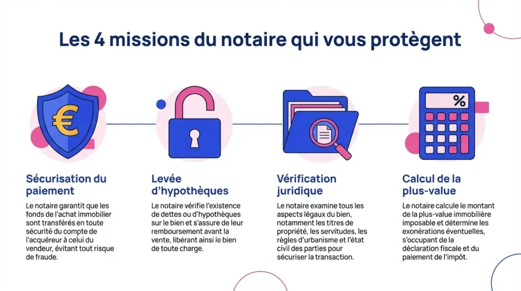 Les 4 missions du notaire qui protègent le vendeur