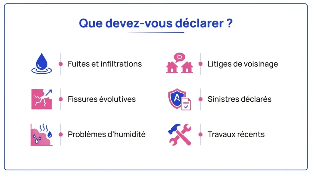 Liste des défauts d'une maison à déclarer
