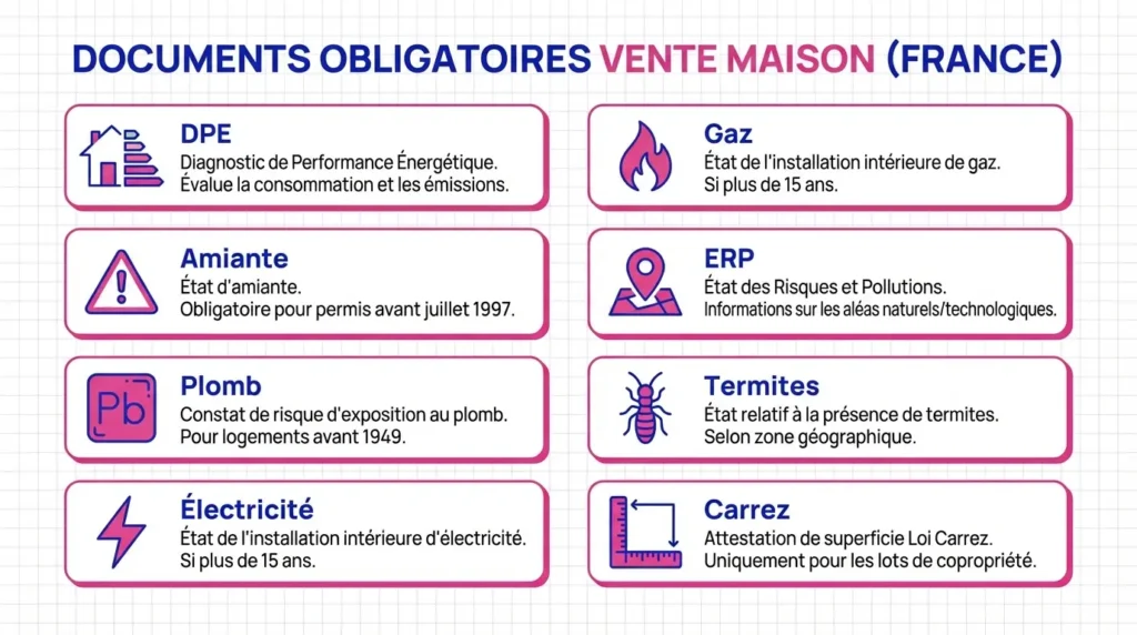 Documents obligatoires pour la vente d'une maison