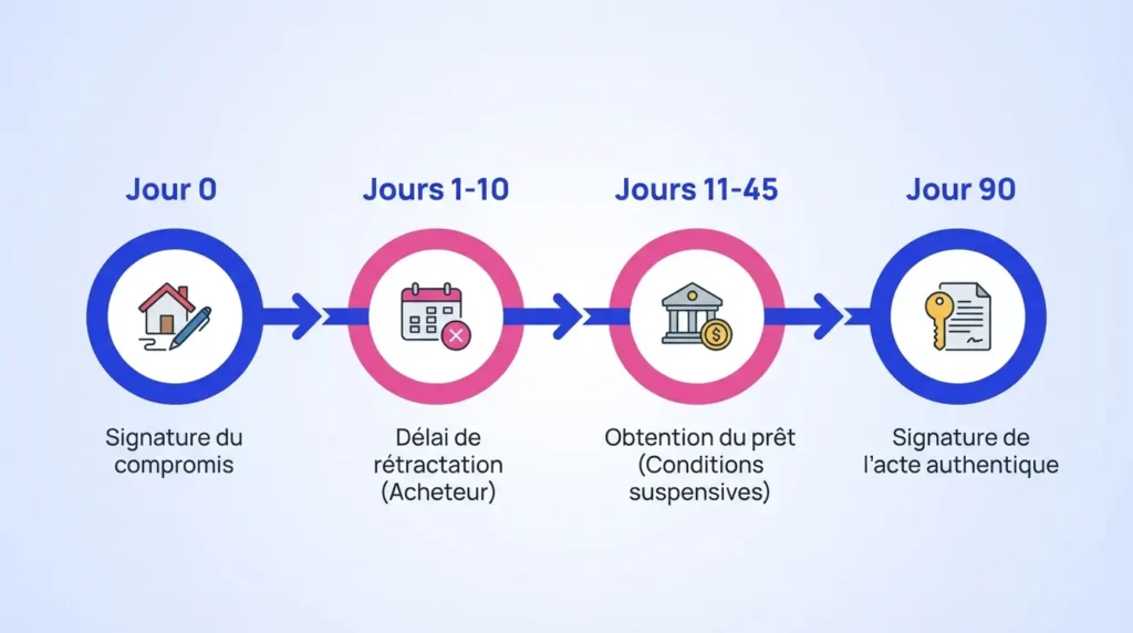 Calendrier d'un compromis de vente