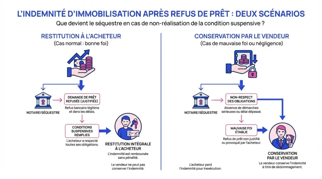 L'indemnité d'immobilisation après refus de prêt