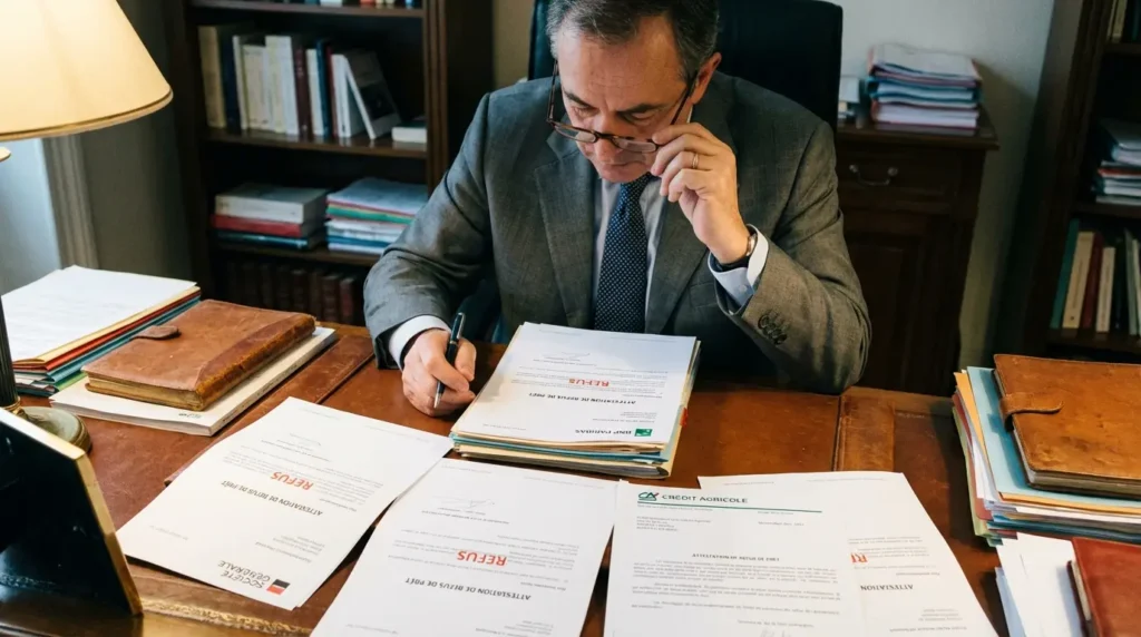 Notaire consulte les refus de prêt avant de rédiger un acte d'annulation formel du compromis