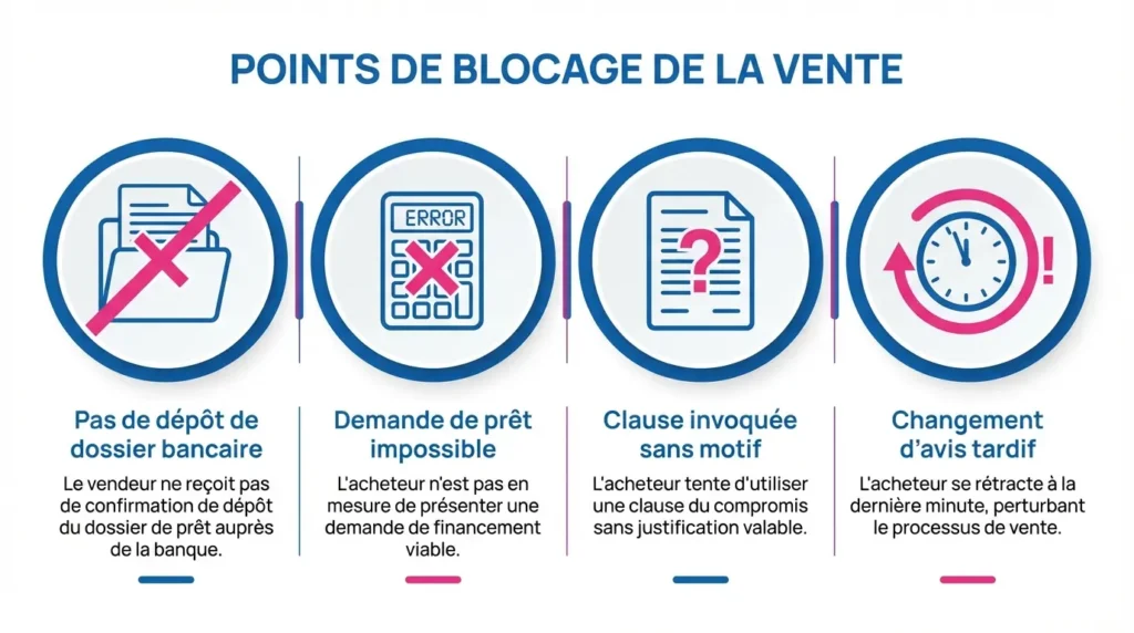 Points bloquants d'une vente