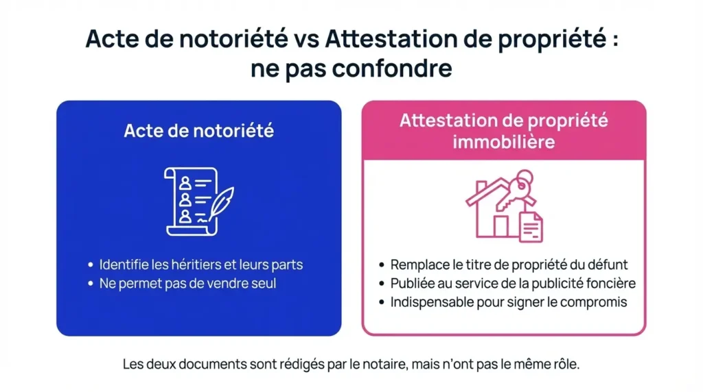 Acte de notoriété vs Attestation de propriété
