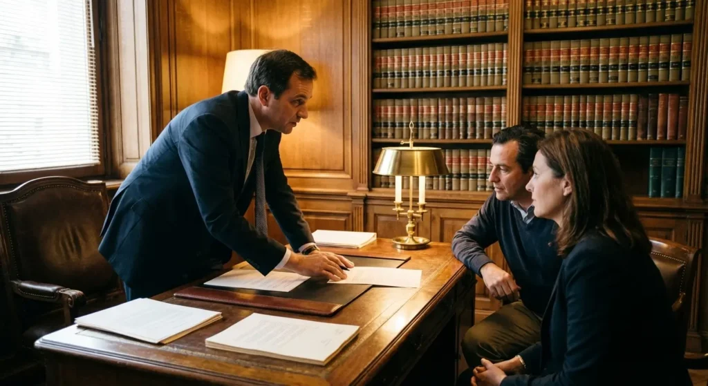 Héritiers d'une maison chez le notaire