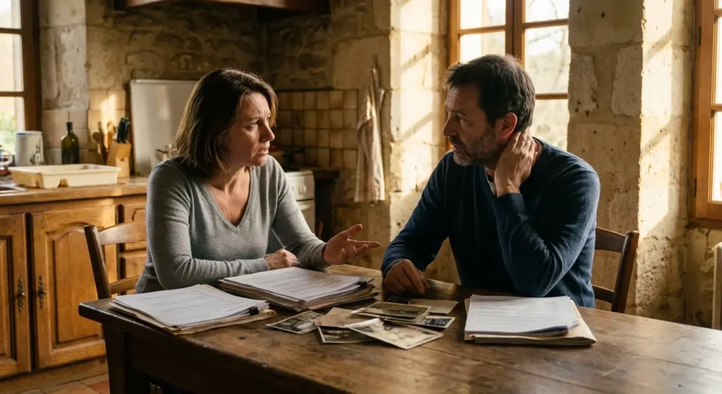 Héritiers d'une maison en discussion