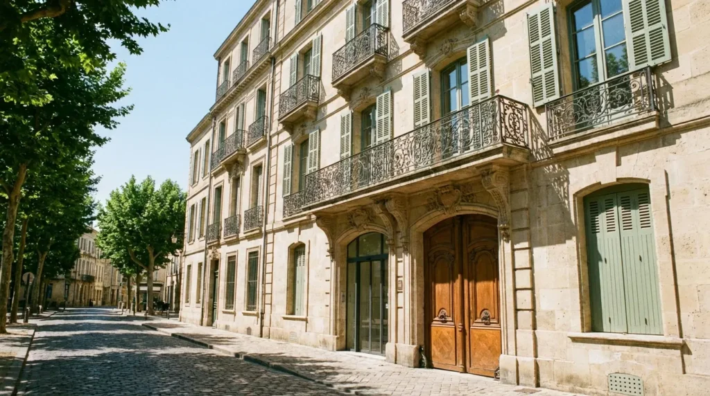 Immeuble de rapport vu depuis la rue