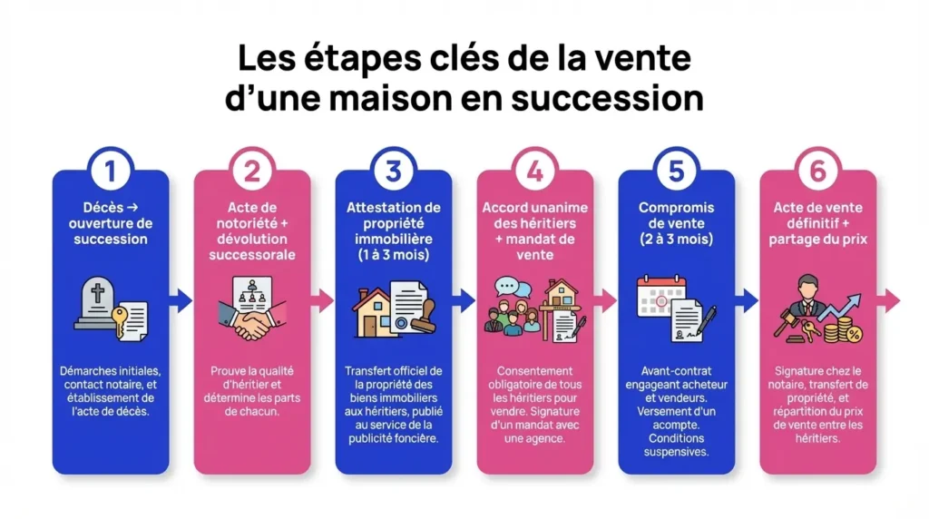 Les étapes de la vente d'une maison en succession