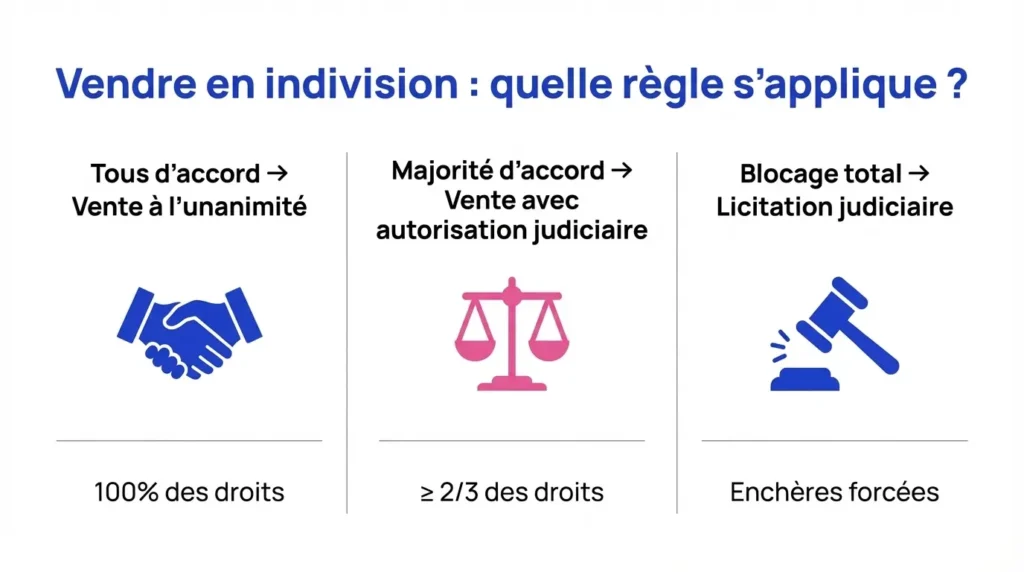 Les règles pour vendre en indivision