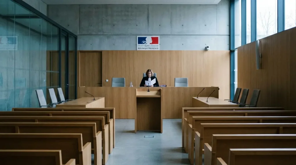 Salle d'audience d'un tribunal de justice
