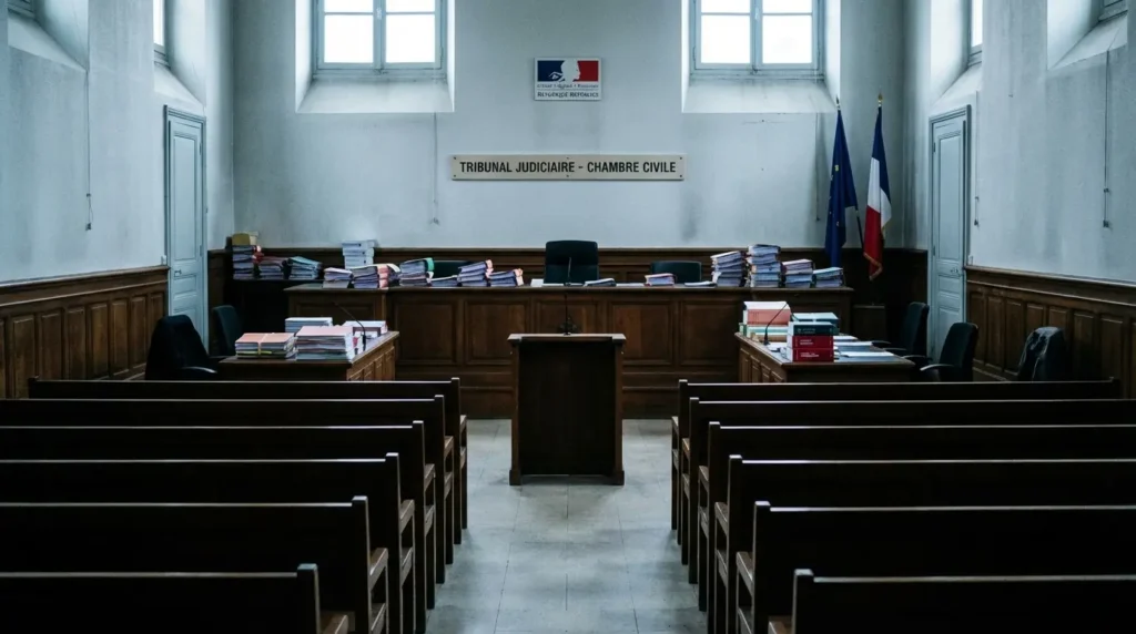Salle de tribunal française