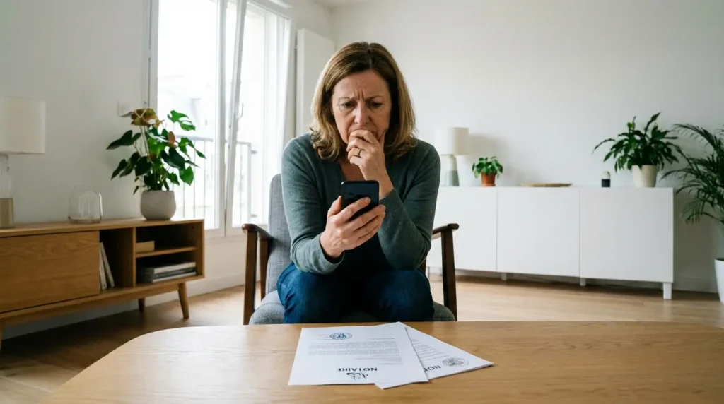 Vendeuse inquiète pour son virement