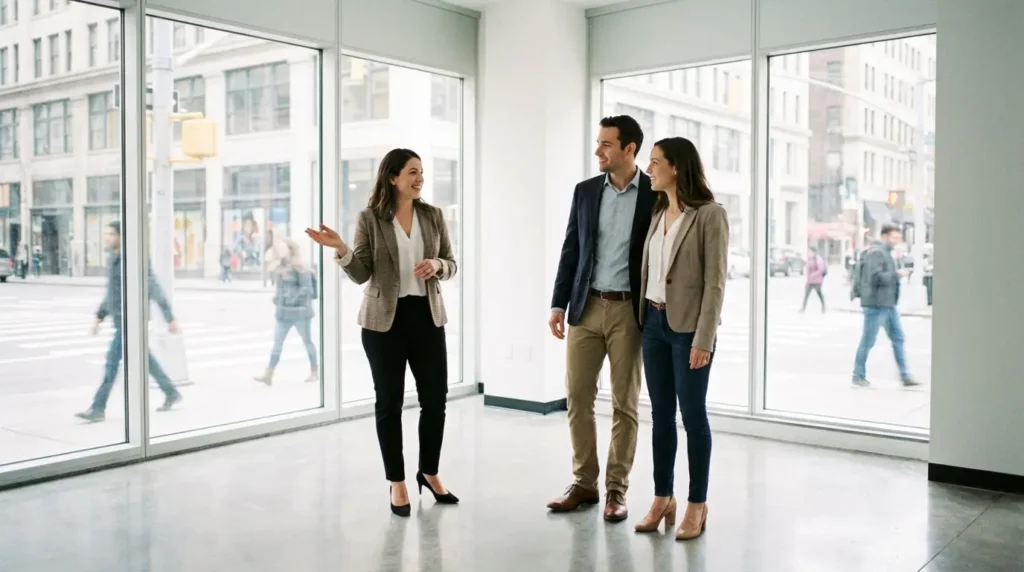 Visite d'un local commercial à vendre