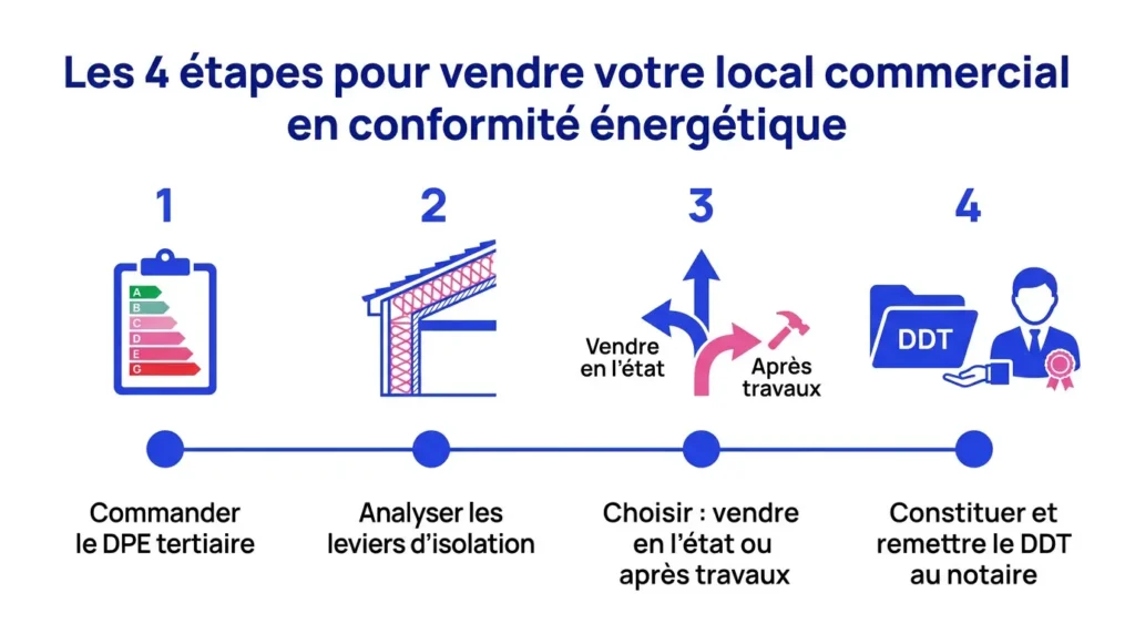 4 étapes pour vendre un local commercial en conformité énergétique