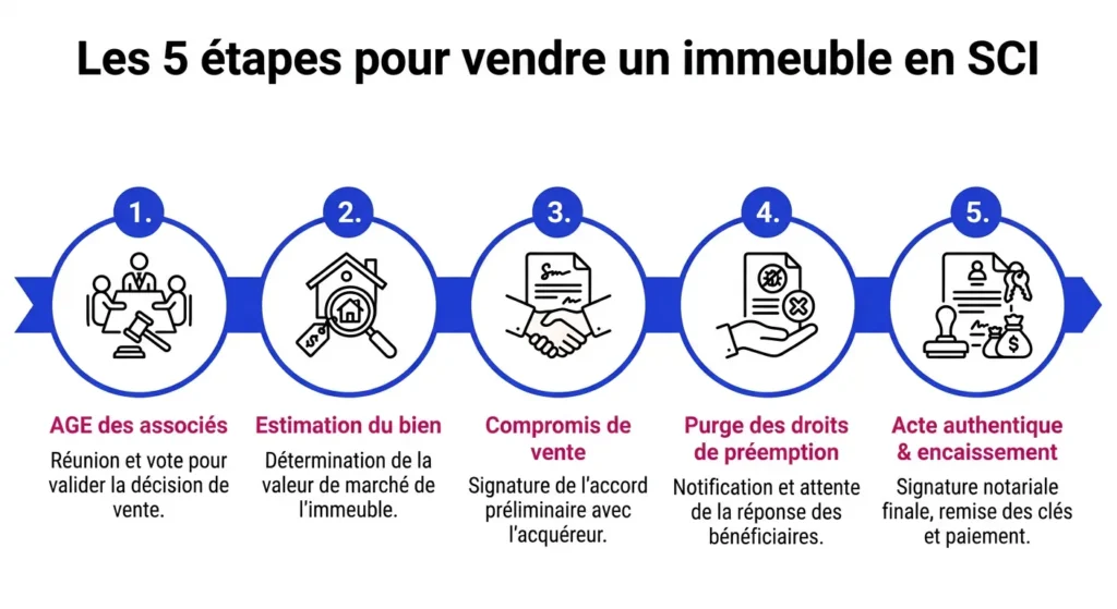 5 étapes pour vendre un immeuble en SCI