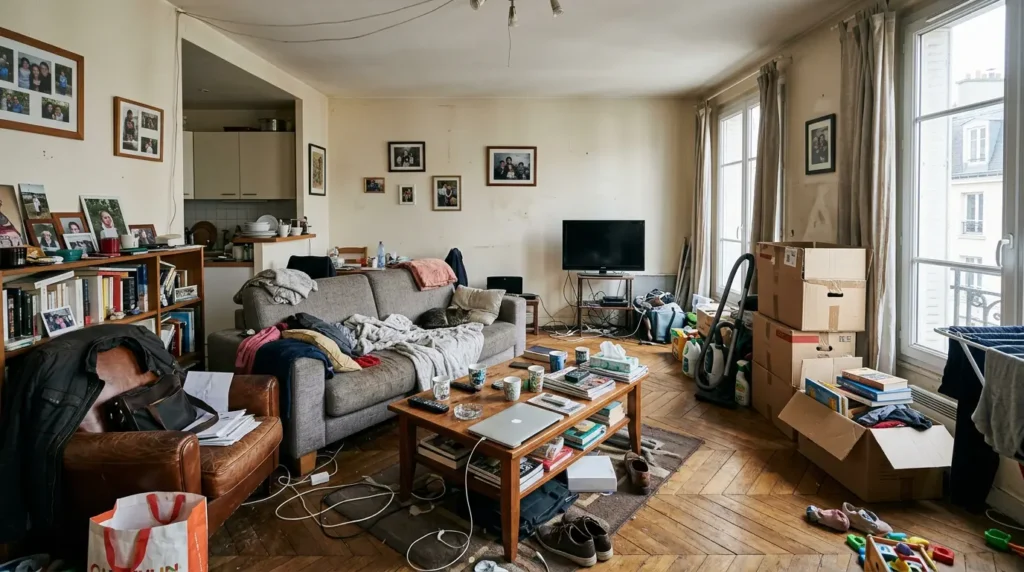 Maison louée et désorganisée