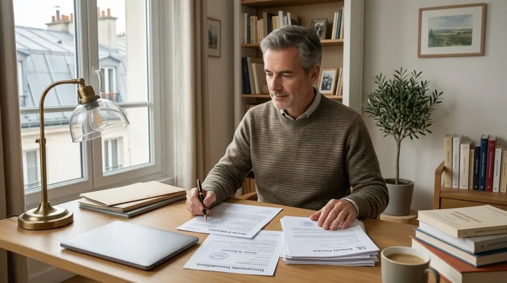 Propriétaire face aux documents fiscaux