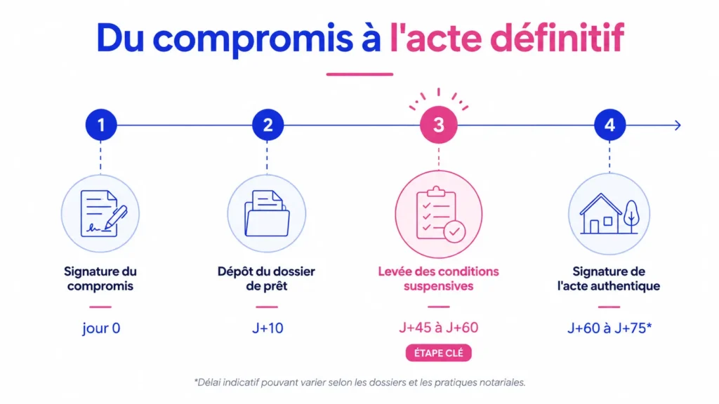 Chronologie du compromis à l'acte définitif