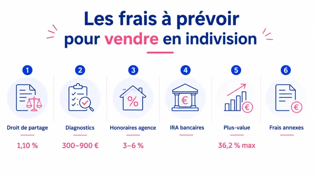 Frais à prévoir pour vendre en indivision
