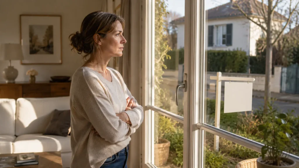 Vendeuse en plein doute suite à la signature d'un compromis de vente