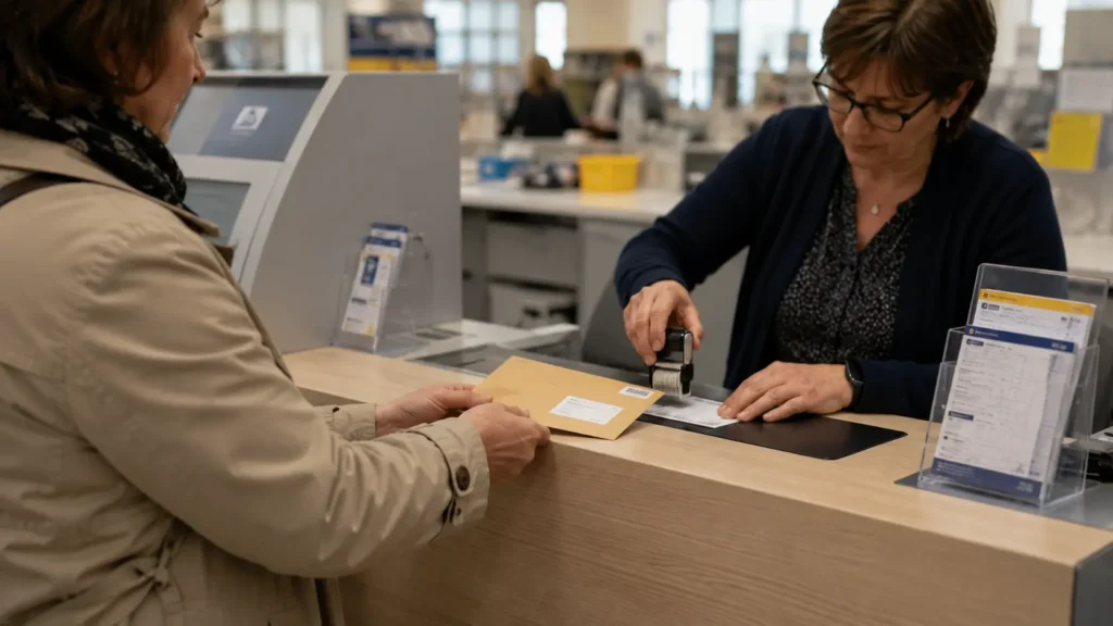Envoi d'un recommandé à la Poste