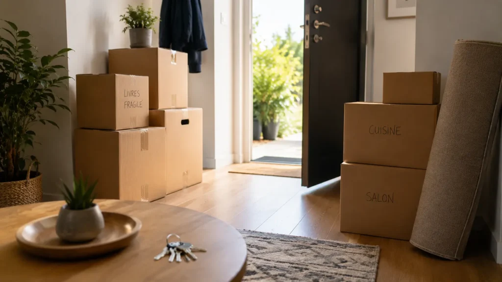 Maison en plein déménagement