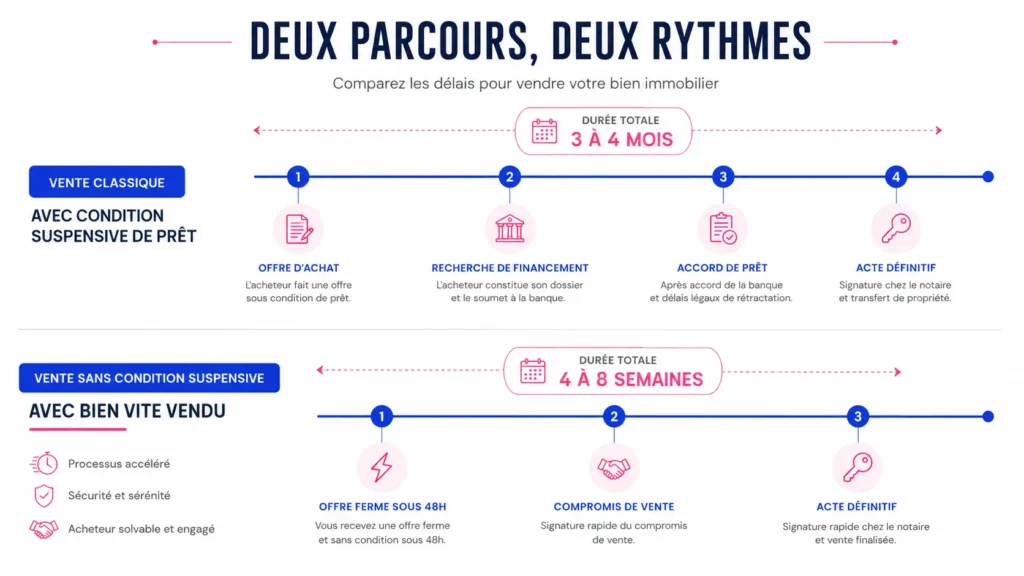 Vente classique vs vente sans condition suspensive
