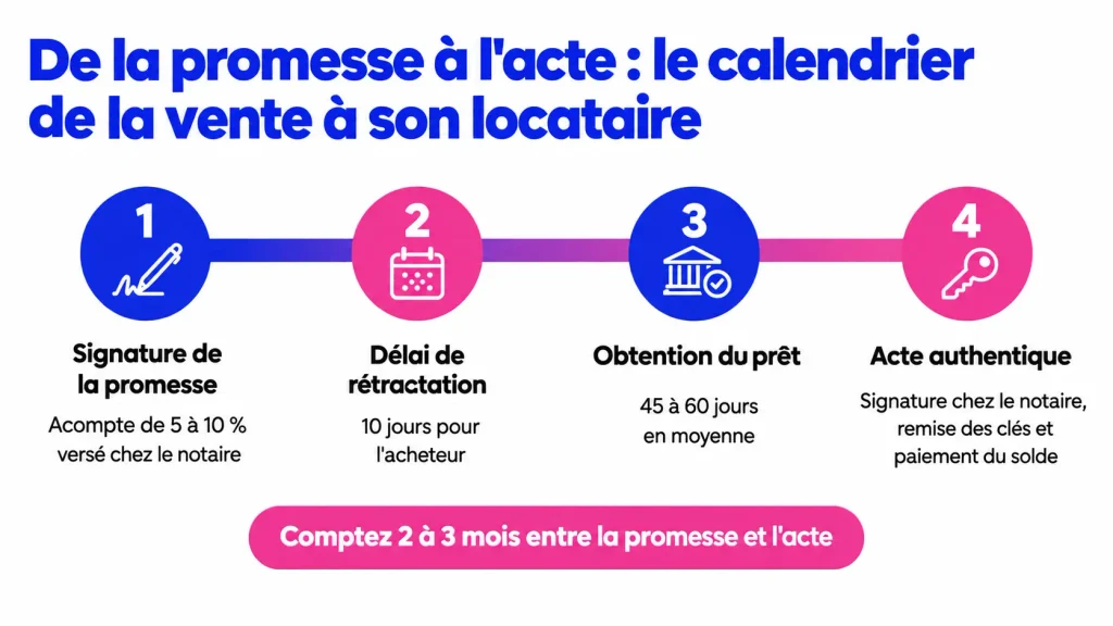 De la promesse à l'acte : le calendrier de la vente à son locataire