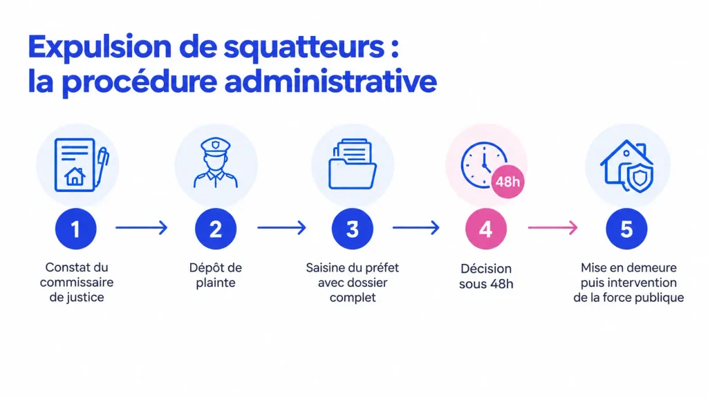 Procédure administrative pour expulsion de squoatteurs